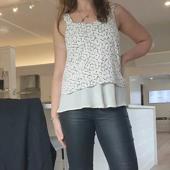 Banana Republic layered blouse top tank - Picture 1 of 7